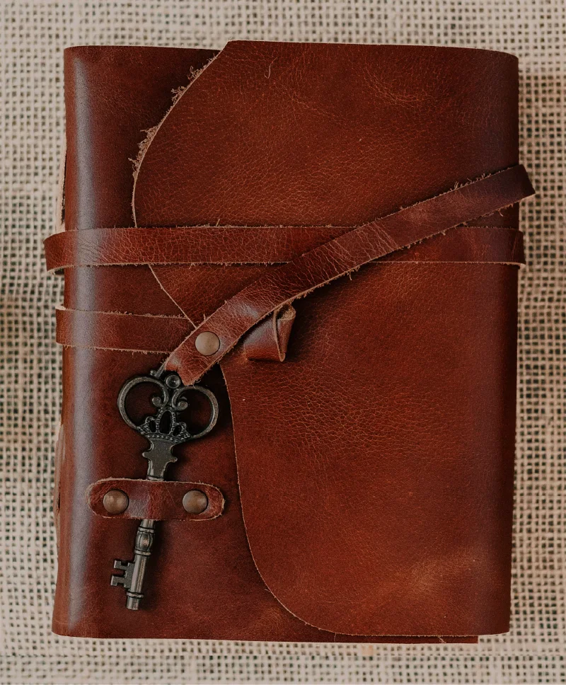 Ledger notebook stock image